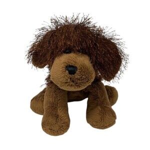 Ganz Webkinz Brown Shaggy Dog Plush Toy Size 8” Y2K Kidcore HM011